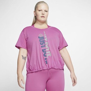 Top Nike Icon Clash Maneca Scurta Running (Plus Size) Dama Fucsie Albastri | ACLY-31726